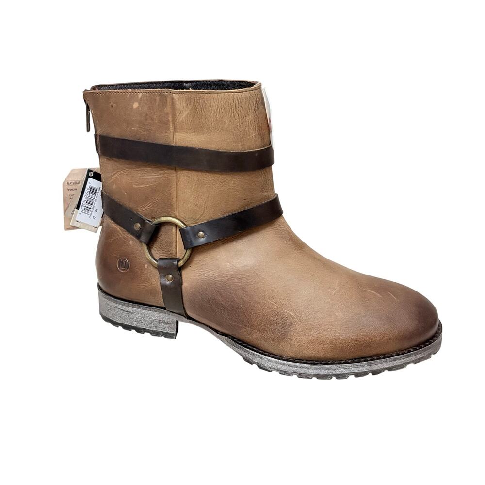 Dingo DI 321 Men’s 10D Brown Leather Harness Motorcycle Ankle Boots Western